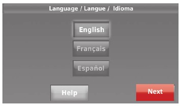 Honeywell - WIFI 9000 COLOR TOUCHSCREEN - System setup - Step 1 System setup - Step 1