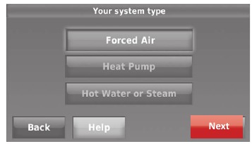 Honeywell - WIFI 9000 COLOR TOUCHSCREEN - System setup - Step 5 System setup - Step 5