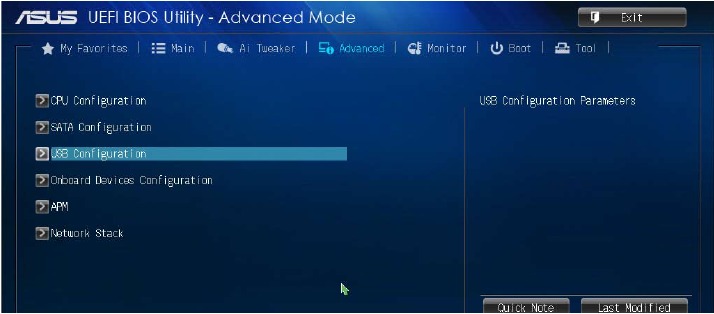 Asus - A55BM-K - Advanced menu Advanced menu