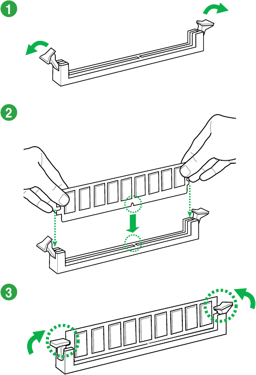 Asus - A55BM-K - Installing a DIMM Installing a DIMM