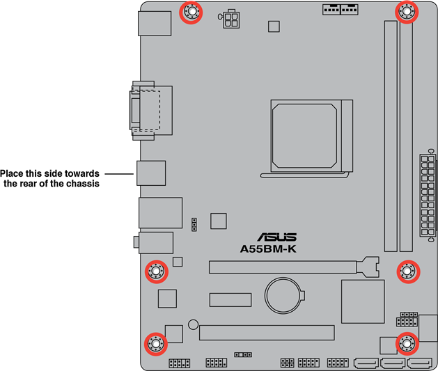 Asus - A55BM-K - Screw holes Screw holes
