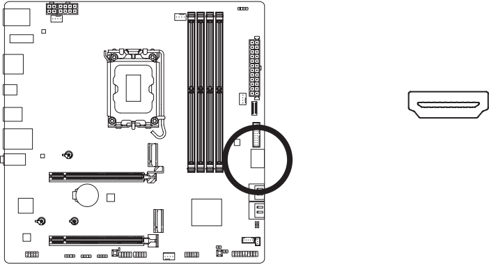 GIGABYTE - B760M AORUS ELITE X AX - F_HDMI (HDMI Port) F_HDMI (HDMI Port)