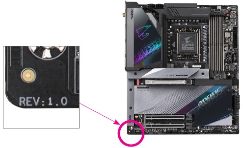 GIGABYTE - B760M AORUS ELITE X AX - Identifying Your Motherboard Revision Identifying Your Motherboard Revision