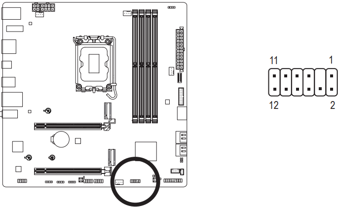 GIGABYTE - B760M AORUS ELITE X AX - SPI_TPM (Trusted Platform Module Header) SPI_TPM (Trusted Platform Module Header)