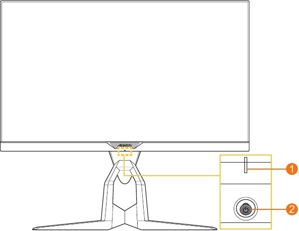 GIGABYTE - AORUS FI27Q-P - Front View Front View