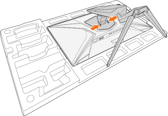 GIGABYTE - AORUS FI27Q-P - Installing a Wall-Mount Bracket - Step 1 Installing a Wall-Mount Bracket - Step 1