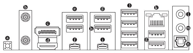 GIGABYTE - X670E AORUS MASTER - Back Panel Connectors Back Panel Connectors