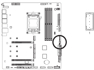 GIGABYTE - X670E AORUS MASTER - THB_U4 (Add-in Card Connector) THB_U4 (Add-in Card Connector)