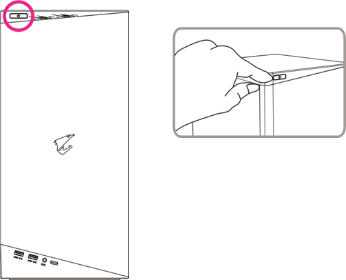 GIGABYTE - MODEL S - Turning on Turning on