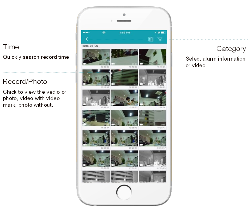 Vimtag - P1 Series - Check the video and alarm message Check the video and alarm message