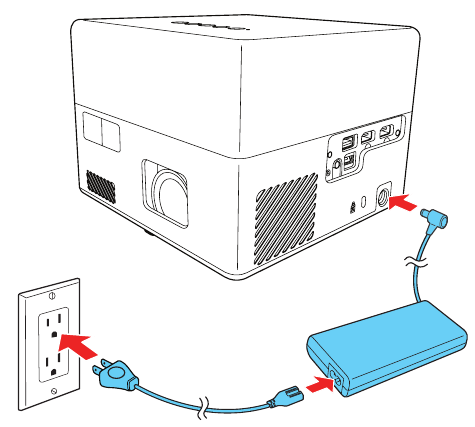 Epson - EF12 - Turn on your projector - Step 1 Turn on your projector - Step 1