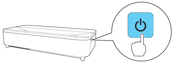 Epson - LS800BATV - Turn on your projector - Step 4 Turn on your projector - Step 4