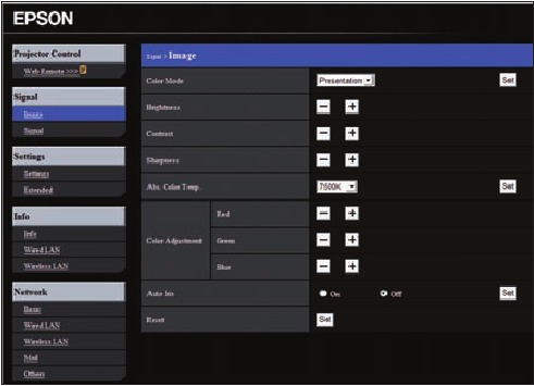Epson - PowerLite 570 - Using web remote - Step 1 Using web remote - Step 1