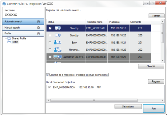 Epson - PowerLite 670 - Project over a network - Step 2 Project over a network - Step 2