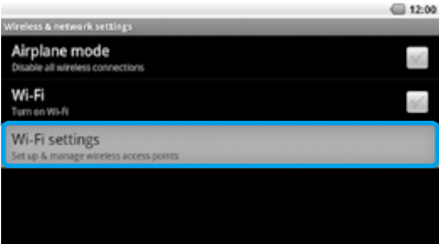 Epson - Moverio BT-100 - Connecting to the Internet - Step 2 Connecting to the Internet - Step 2