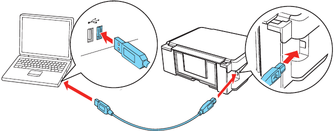 Epson - Small-in-One XP-300 - Make sure it is securely connected as shown Make sure it is securely connected as shown