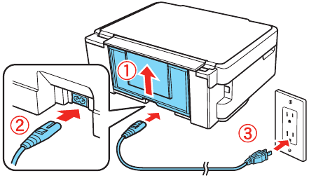 Epson - Small-in-One XP-300 - Turn on and adjust - Step 1 Turn on and adjust - Step 1