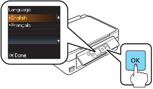 Epson - Small-in-One XP-300 - Turn on and adjust - Step 3 Turn on and adjust - Step 3