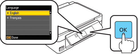 Epson - XP-410 - Turn on and adjust - Step 3 Turn on and adjust - Step 3
