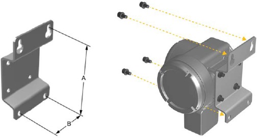 Emerson - Micro Motion 5700 - Mount the transmitter to a wall or flat surface - Step 2 Mount the transmitter to a wall or flat surface - Step 2