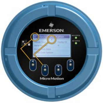 Emerson - Micro Motion 5700 - Using the display controls - Step 1 Using the display controls - Step 1