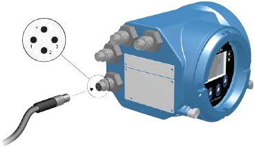 Emerson - Micro Motion 5700 - Wire the power supply using an M12-term.cable Wire the power supply using an M12-term.cable