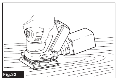 Makita - DBO480 - Sanding operation - Step 1 Sanding operation - Step 1