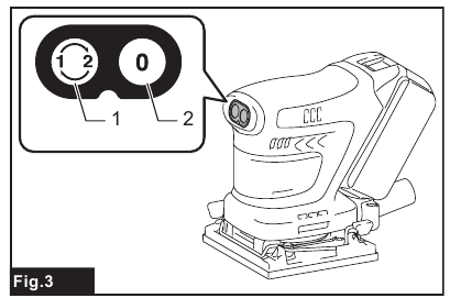 Makita - DBO480 - Turning the tool on and off Turning the tool on and off