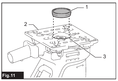 Makita - DBO480 - Using hook-and-loop abrasive paper - Step 2 Using hook-and-loop abrasive paper - Step 2