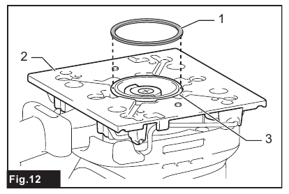 Makita - DBO480 - Using hook-and-loop abrasive paper - Step 3 Using hook-and-loop abrasive paper - Step 3