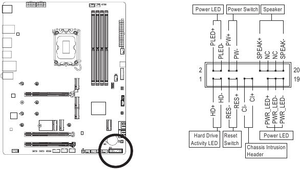 GIGABYTE - Z790 AORUS PRO X - F_PANEL F_PANEL