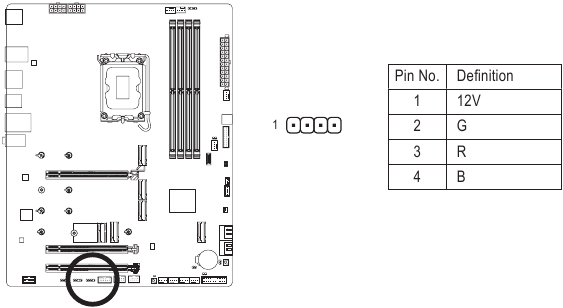 GIGABYTE - Z790 AORUS PRO X - LED_C LED_C