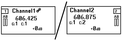 Shure - ADX5D - Channel Menu Channel Menu