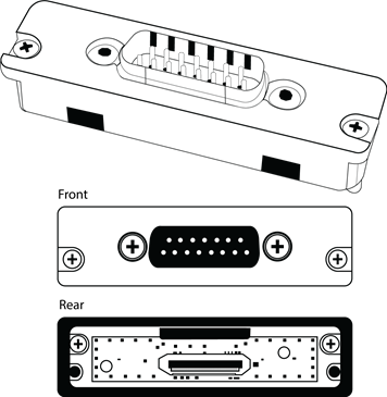 Shure - ADX5D - DB15 Backplate DB15 Backplate