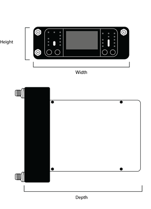 Shure - ADX5D - Dimensions Dimensions