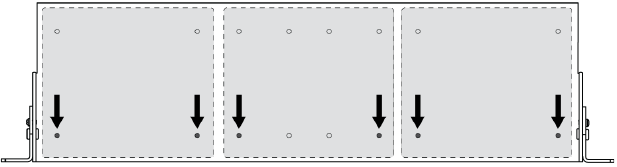 Shure - ANIUSB-Matrix - Securing up to three devices in the rack tray Securing up to three devices in the rack tray