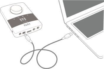 Focusrite - Forte - Connecting your Forte - USB Connection Connecting your Forte - USB Connection