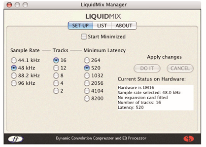 Focusrite - Liquid Mix 16 - Liquid Mix Manager - Mac Liquid Mix Manager - Mac