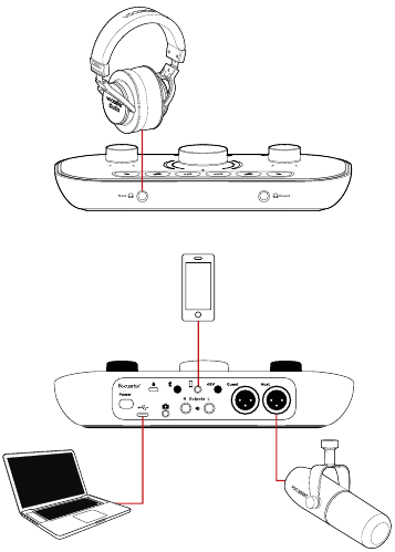 Focusrite - Vocaster Two - Recording a phone Recording a phone