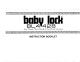 Baby Lock BL4-428 Instruction Booklet