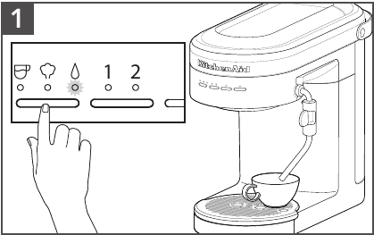 KitchenAid - KES6403 - USING HOT WATER FEATURE - Step 1 USING HOT WATER FEATURE - Step 1