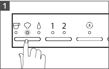 KitchenAid - KES6403 - USING THE STEAM MODE FOR MILK - Step 1 USING THE STEAM MODE FOR MILK - Step 1