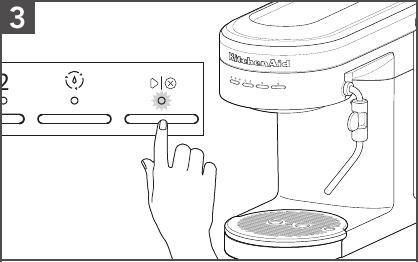 KitchenAid - KES6403 - USING THE STEAM MODE FOR MILK - Step 3 USING THE STEAM MODE FOR MILK - Step 3
