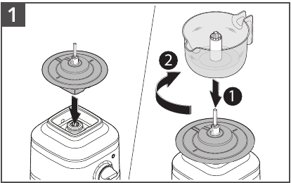 KitchenAid - KSB40 Series - USING THE CITRUS PRESS - Step 1 USING THE CITRUS PRESS - Step 1