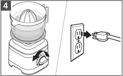 KitchenAid - KSB40 Series - USING THE CITRUS PRESS - Step 4 - Unplug the unit USING THE CITRUS PRESS - Step 4 - Unplug the unit
