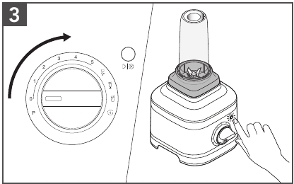 KitchenAid - KSB40 Series - USING THE PERSONAL JAR/SMALL BATCH JAR - Step 3 USING THE PERSONAL JAR/SMALL BATCH JAR - Step 3