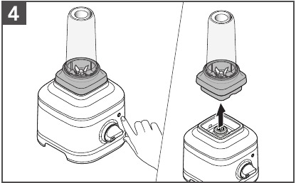 KitchenAid - KSB40 Series - USING THE PERSONAL JAR/SMALL BATCH JAR - Step 4 USING THE PERSONAL JAR/SMALL BATCH JAR - Step 4