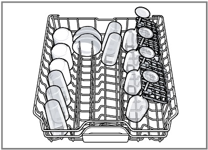 Bosch - SHX65CM5N - Loading dishes in the upper rack Loading dishes in the upper rack