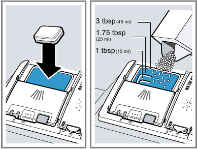 Bosch - SHP65CM6N - Adding Detergent - Step 1 Adding Detergent - Step 1