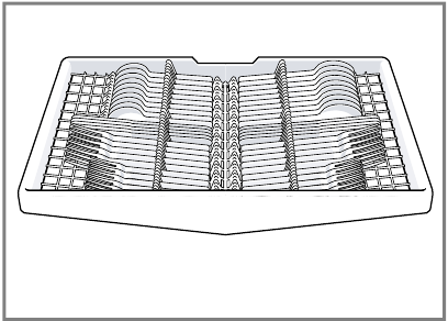 Bosch - SHP65CM6N - Loading patterns for 10 place setting - Third rack Loading patterns for 10 place setting - Third rack